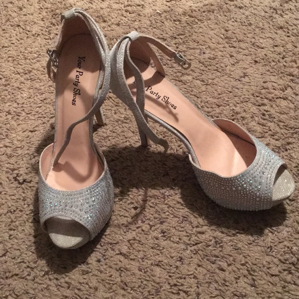 Open toe strappy heels
